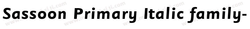 Sassoon Primary Italic family字体转换